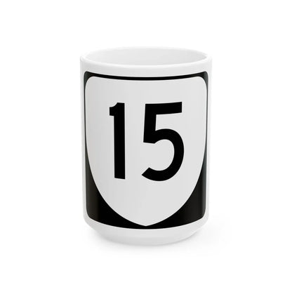 Virginia 15 (Virginia) (Road Sign) White Coffee Mug 15oz - Go Mug Yourself