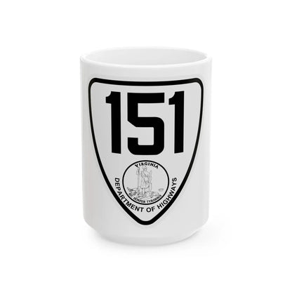 Virginia 151 1924 (Virginia) (Road Sign) White Coffee Mug 15oz - Go Mug Yourself