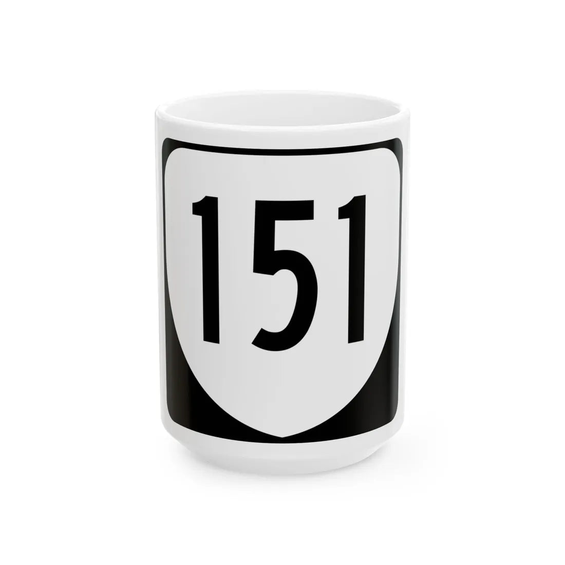 Virginia 151 1980 (Virginia) (Road Sign) White Coffee Mug 15oz - Go Mug Yourself