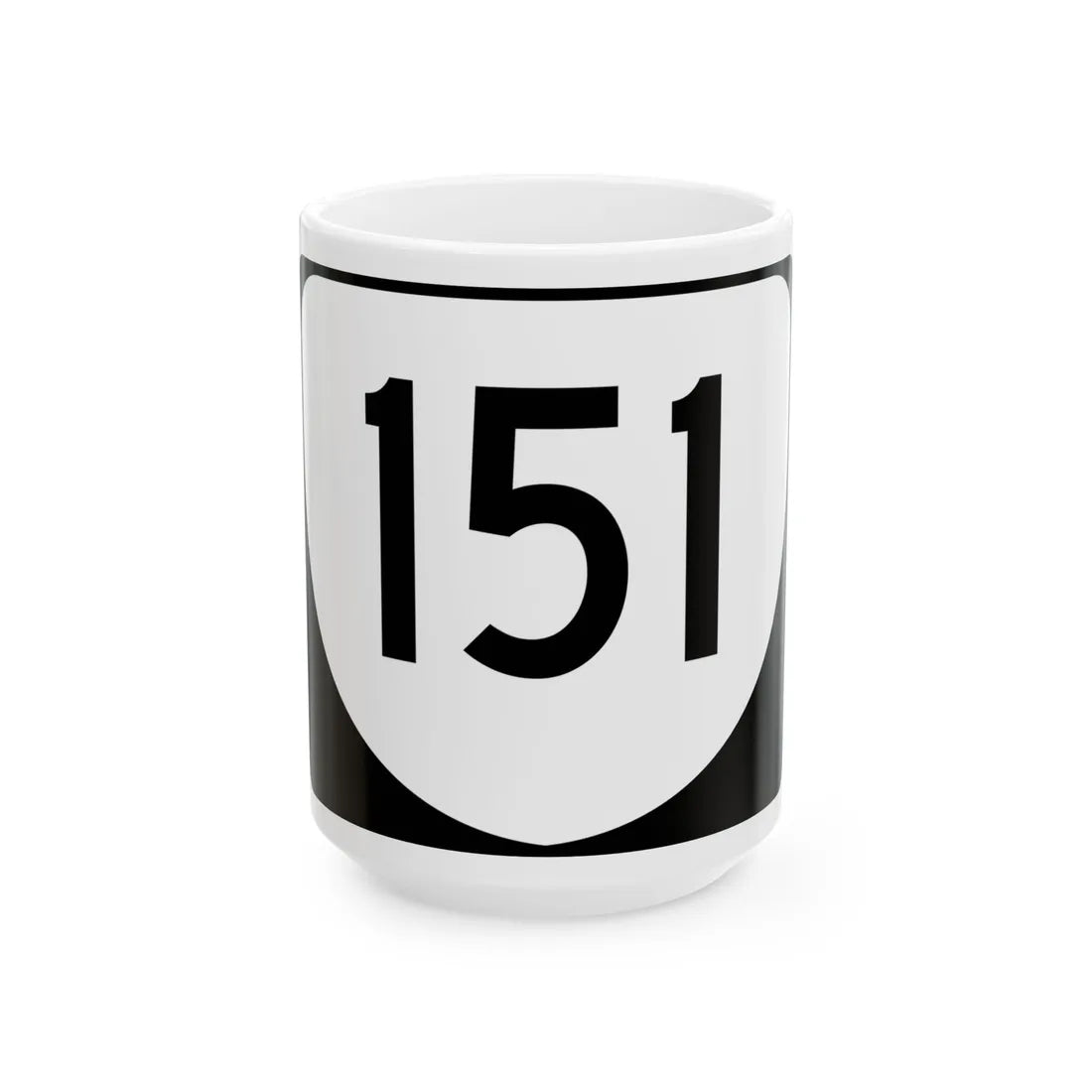 Virginia 151 (Virginia) (Road Sign) White Coffee Mug 15oz - Go Mug Yourself