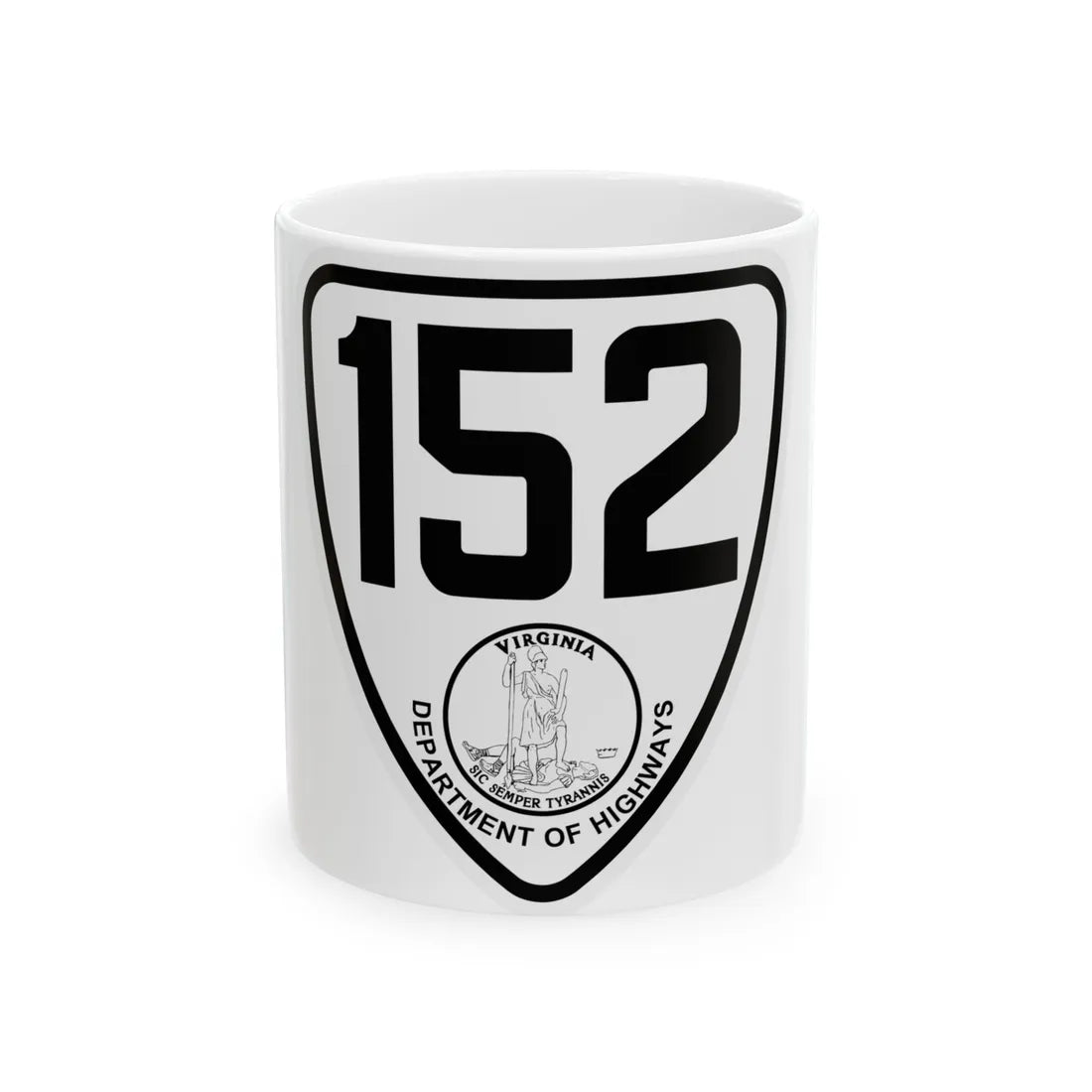 Virginia 152 1924 (Virginia) (Road Sign) White Coffee Mug 11oz - Go Mug Yourself