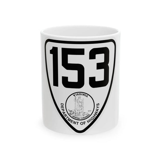 Virginia 153 1924 (Virginia) (Road Sign) White Coffee Mug 11oz - Go Mug Yourself