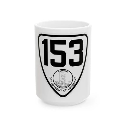 Virginia 153 1924 (Virginia) (Road Sign) White Coffee Mug 15oz - Go Mug Yourself