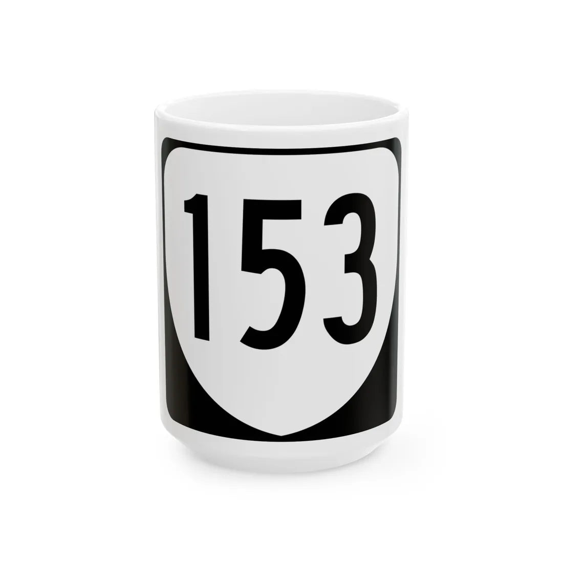 Virginia 153 1980 (Virginia) (Road Sign) White Coffee Mug 15oz - Go Mug Yourself