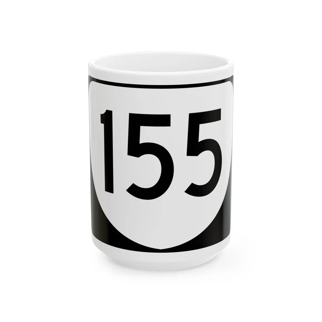 Virginia 155 (Virginia) (Road Sign) White Coffee Mug 15oz - Go Mug Yourself