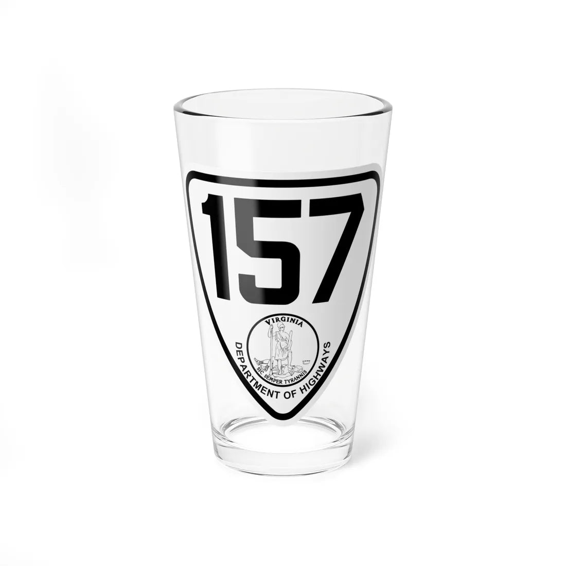Virginia 157 1924 (Virginia) (Road Sign) Pint Glss 16oz 16oz - Go Mug Yourself