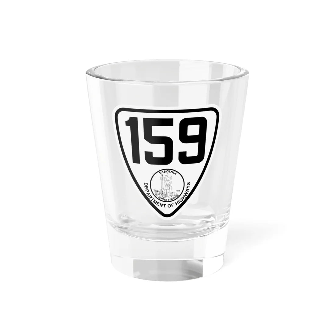 Virginia 159 1924 (Virginia) (Road Sign) Shot Glass 1.5oz 1.5oz - Go Mug Yourself