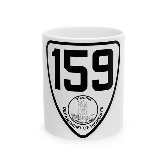 Virginia 159 1924 (Virginia) (Road Sign) White Coffee Mug 11oz - Go Mug Yourself