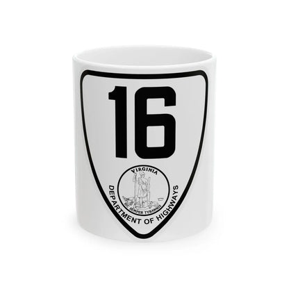 Virginia 16 1924 (Virginia) (Road Sign) White Coffee Mug 11oz - Go Mug Yourself