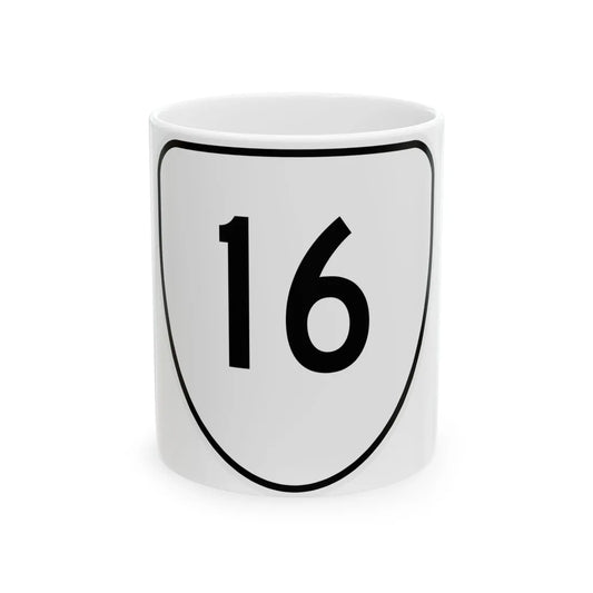Virginia 16 1956 (Virginia) (Road Sign) White Coffee Mug 11oz - Go Mug Yourself