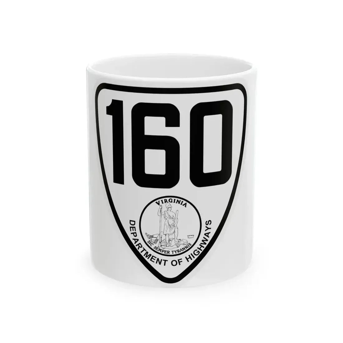 Virginia 160 1924 (Virginia) (Road Sign) White Coffee Mug 11oz - Go Mug Yourself