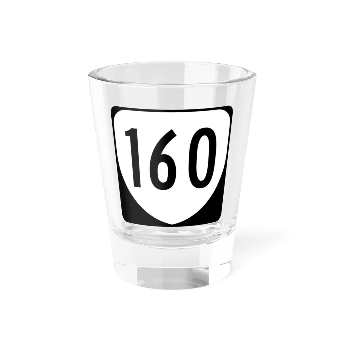 Virginia 160 1980 (Virginia) (Road Sign) Shot Glass 1.5oz 1.5oz - Go Mug Yourself
