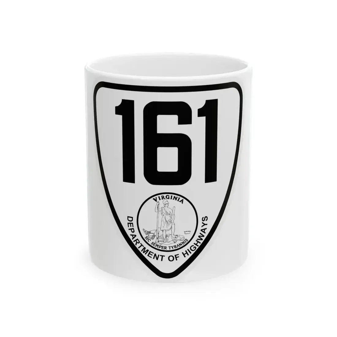 Virginia 161 1924 (Virginia) (Road Sign) White Coffee Mug 11oz - Go Mug Yourself