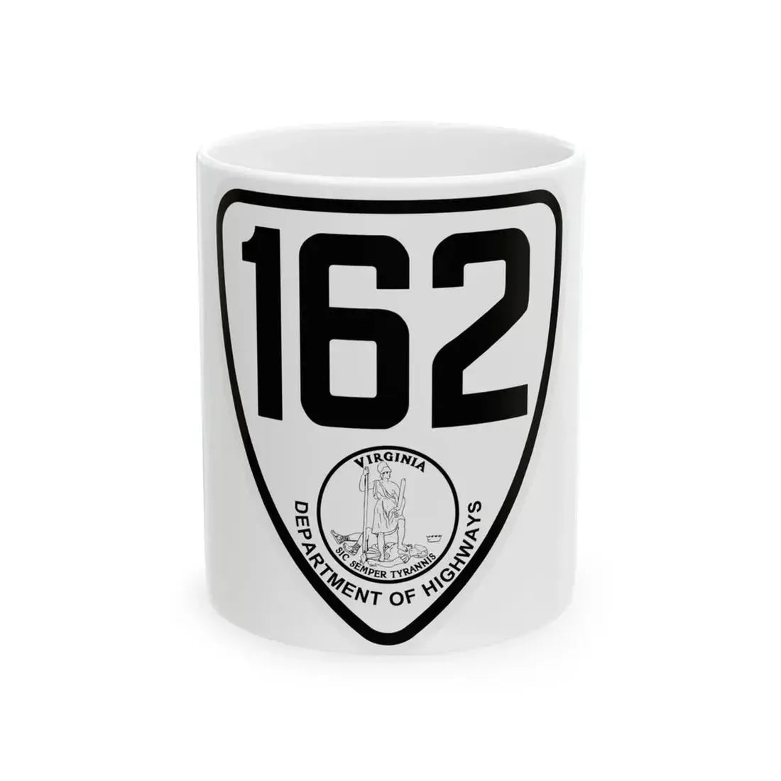 Virginia 162 1924 (Virginia) (Road Sign) White Coffee Mug 11oz - Go Mug Yourself