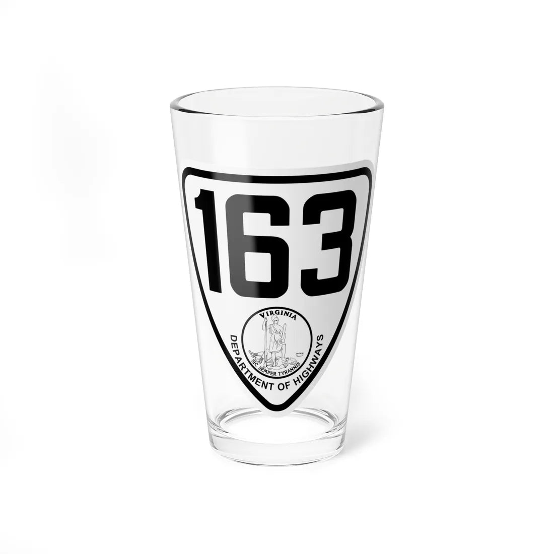 Virginia 163 1924 (Virginia) (Road Sign) Pint Glss 16oz 16oz - Go Mug Yourself