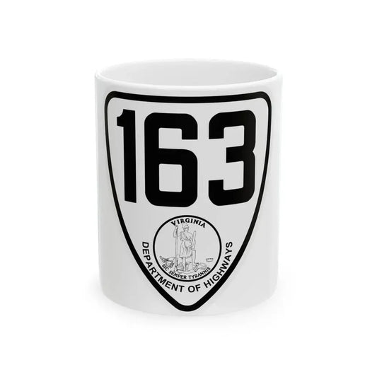 Virginia 163 1924 (Virginia) (Road Sign) White Coffee Mug 11oz - Go Mug Yourself