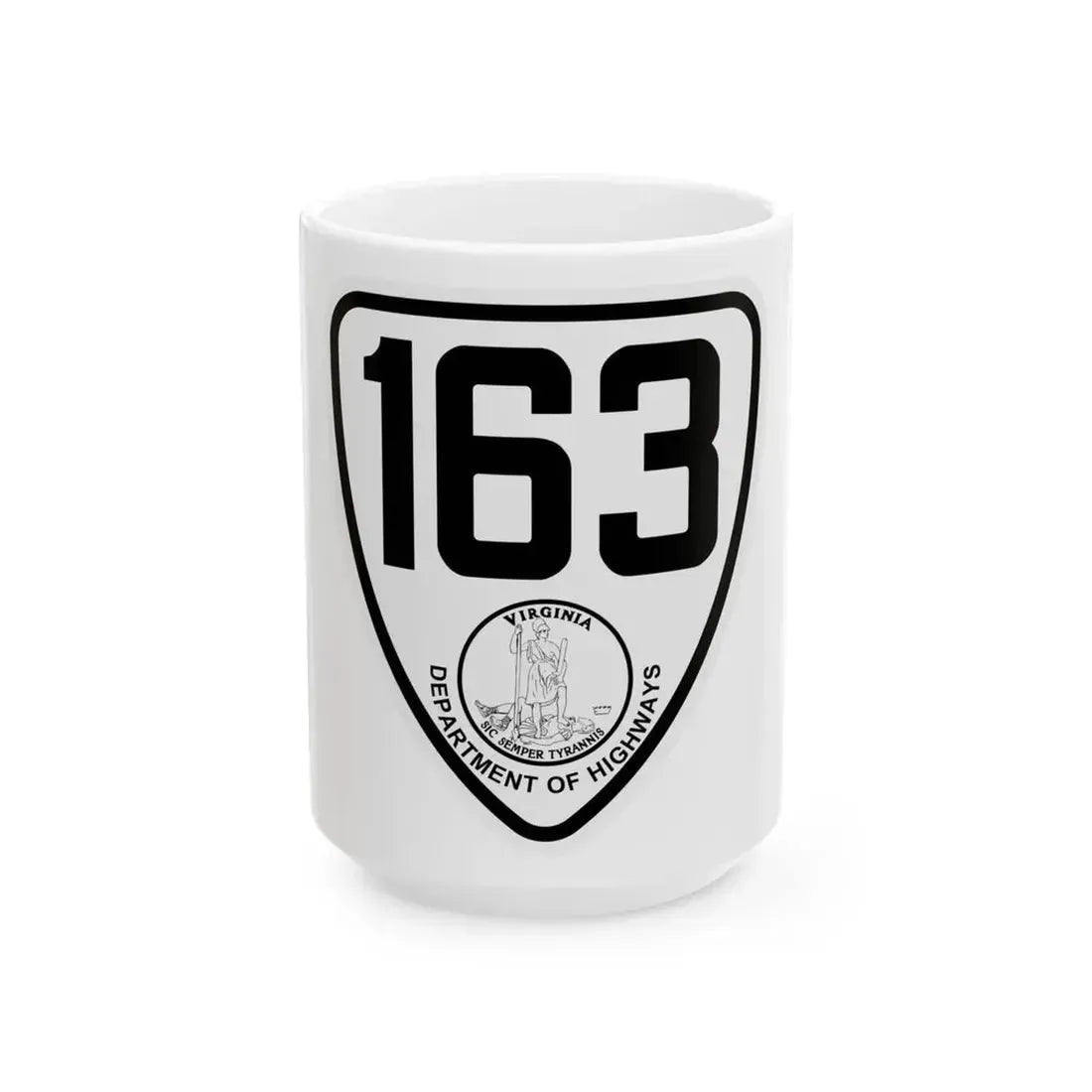 Virginia 163 1924 (Virginia) (Road Sign) White Coffee Mug 15oz - Go Mug Yourself