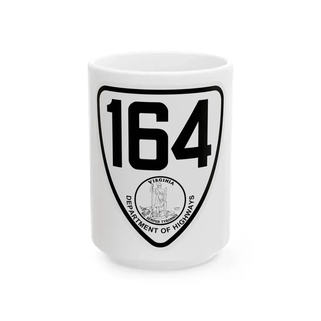 Virginia 164 1924 (Virginia) (Road Sign) White Coffee Mug 15oz - Go Mug Yourself