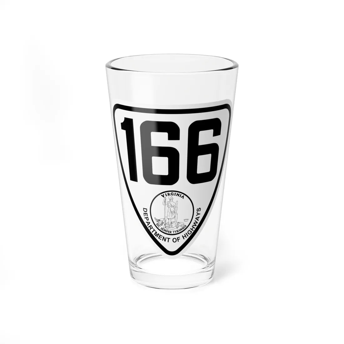 Virginia 166 1924 (Virginia) (Road Sign) Pint Glss 16oz 16oz - Go Mug Yourself