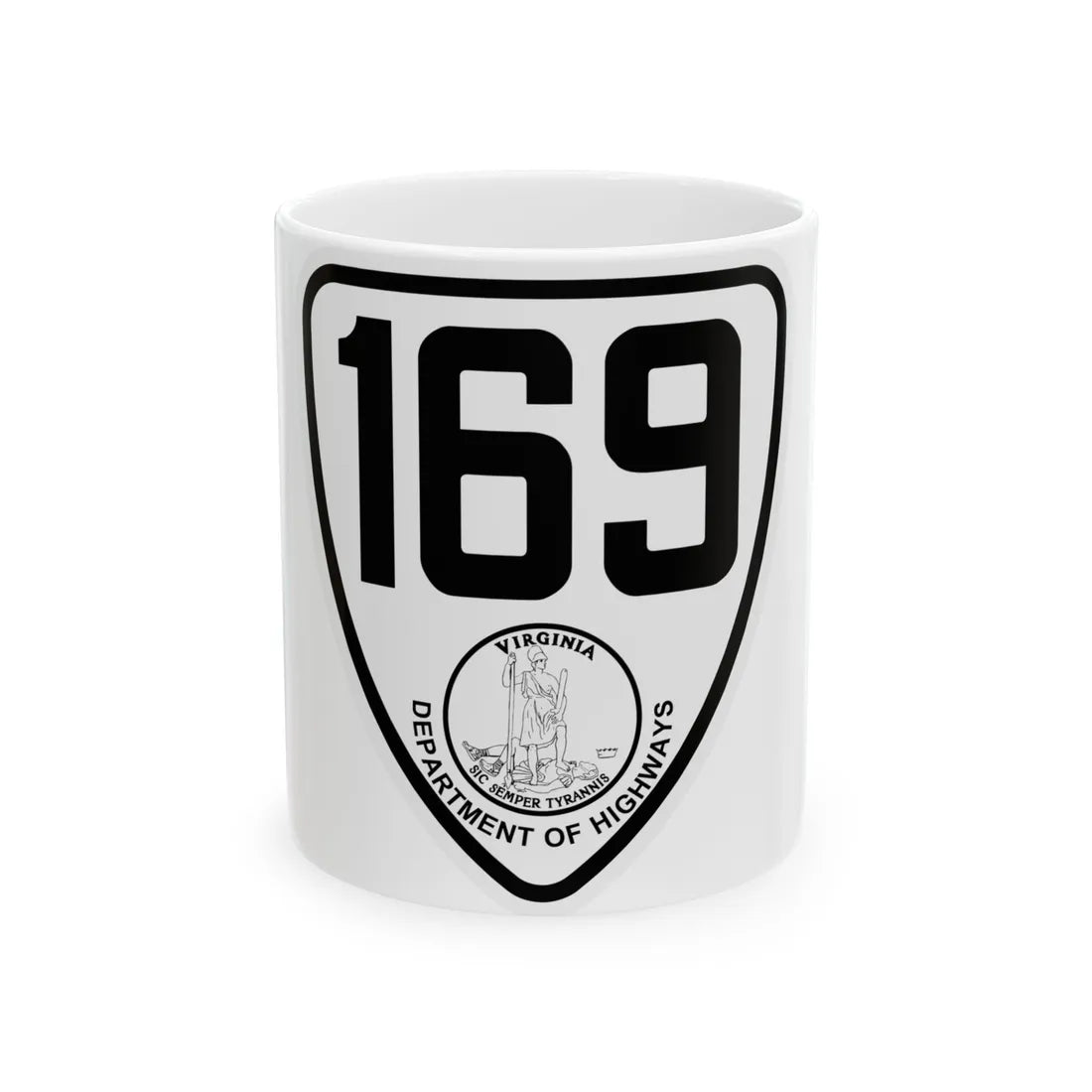 Virginia 169 1924 (Virginia) (Road Sign) White Coffee Mug 11oz - Go Mug Yourself