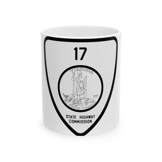 Virginia 17 1918 (Virginia) (Road Sign) White Coffee Mug 11oz - Go Mug Yourself