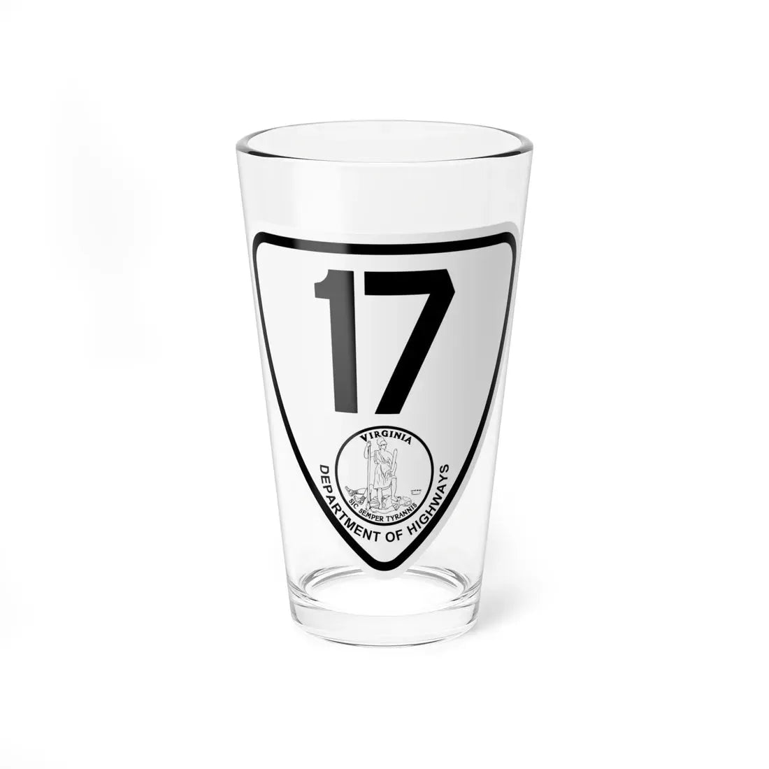 Virginia 17 1924 (Virginia) (Road Sign) Pint Glass 16oz 16oz - Go Mug Yourself