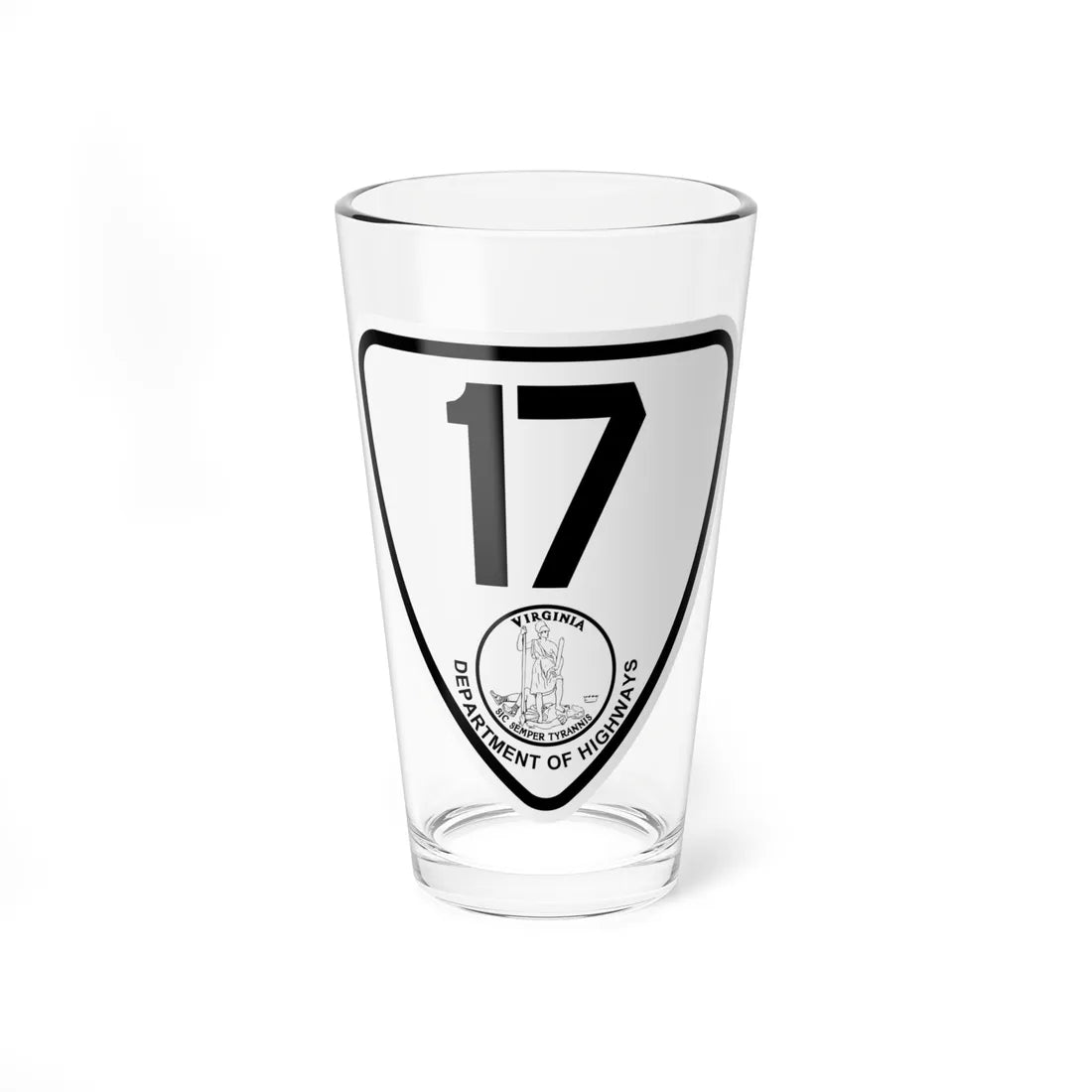 Virginia 17 1924 (Virginia) (Road Sign) Pint Glss 16oz 16oz - Go Mug Yourself