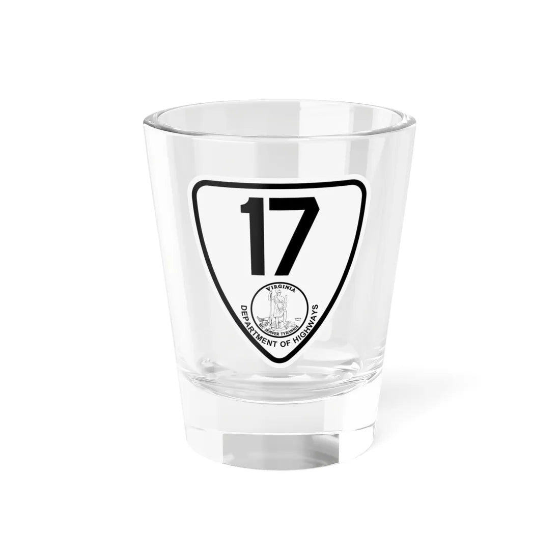 Virginia 17 1924 (Virginia) (Road Sign) Shot Glass 1.5oz 1.5oz - Go Mug Yourself
