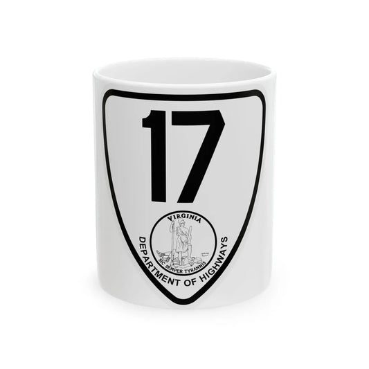Virginia 17 1924 (Virginia) (Road Sign) White Coffee Mug 11oz - Go Mug Yourself