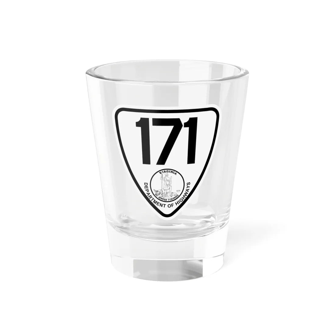 Virginia 171 1924 (Virginia) (Road Sign) Shot Glass 1.5oz 1.5oz - Go Mug Yourself