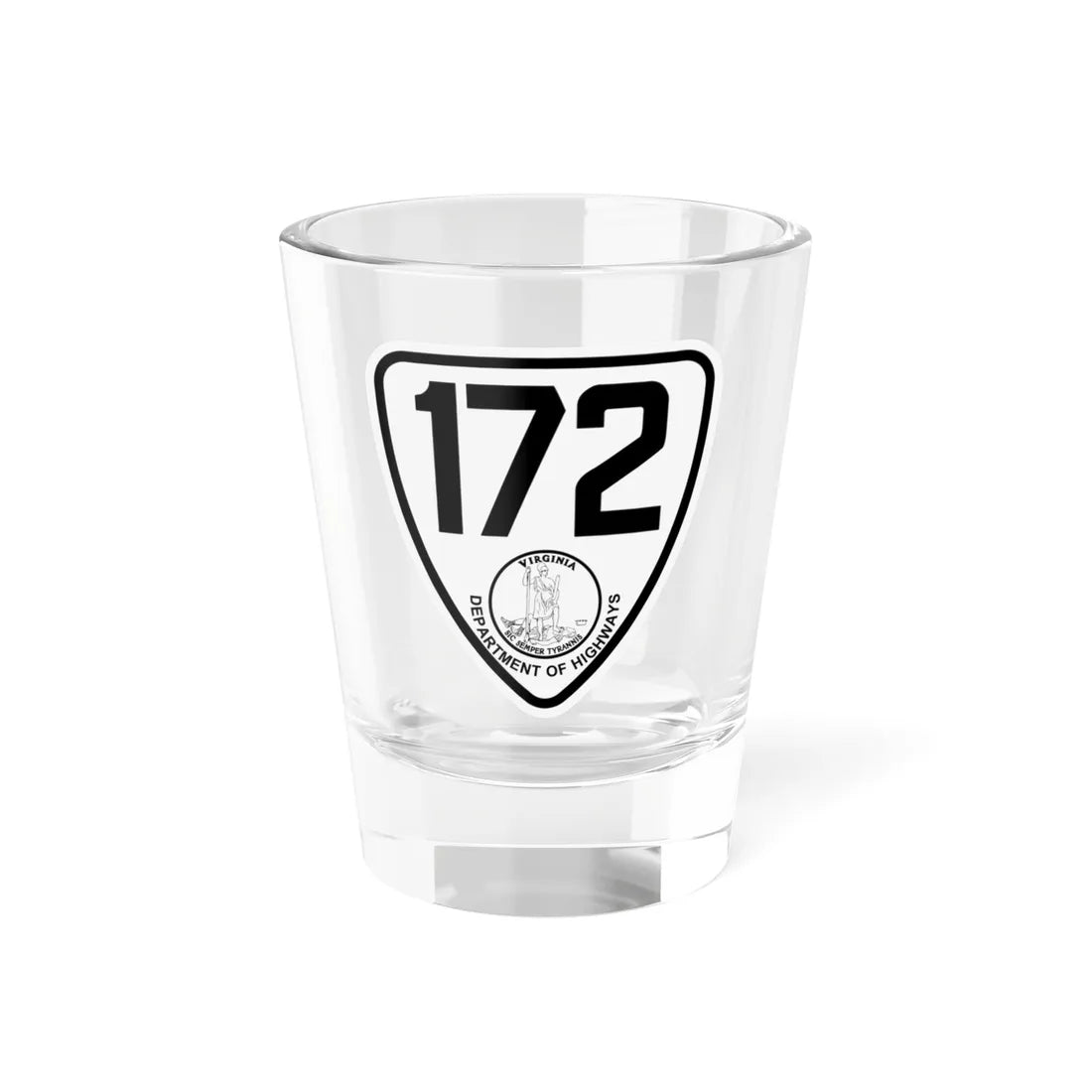 Virginia 172 1924 (Virginia) (Road Sign) Shot Glass 1.5oz 1.5oz - Go Mug Yourself