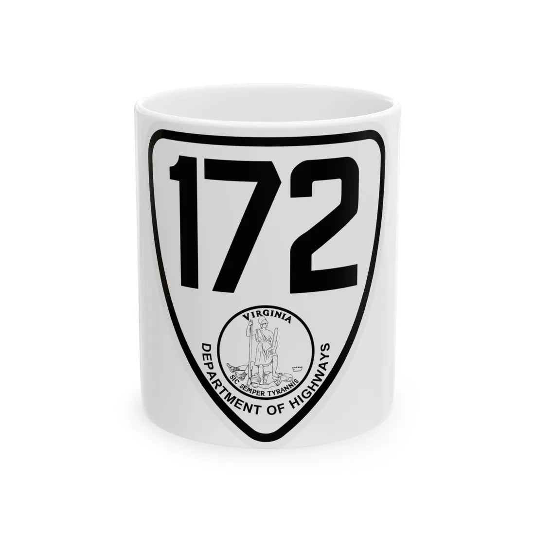 Virginia 172 1924 (Virginia) (Road Sign) White Coffee Mug 11oz - Go Mug Yourself