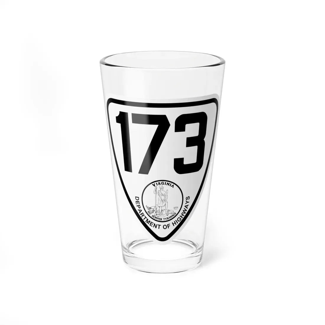 Virginia 173 1924 (Virginia) (Road Sign) Pint Glass 16oz 16oz - Go Mug Yourself
