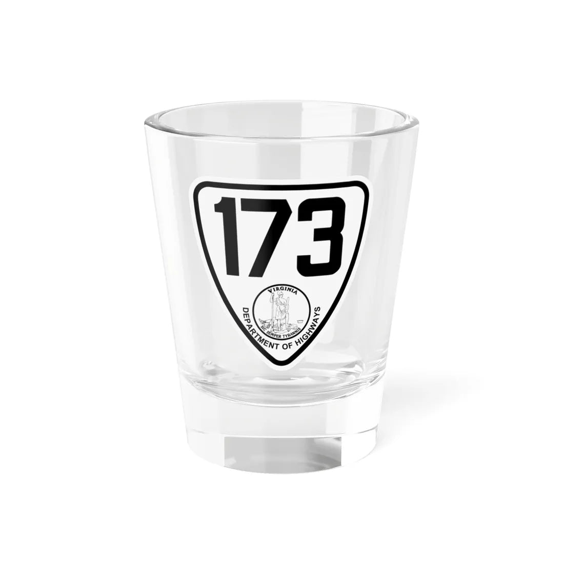 Virginia 173 1924 (Virginia) (Road Sign) Shot Glass 1.5oz 1.5oz - Go Mug Yourself