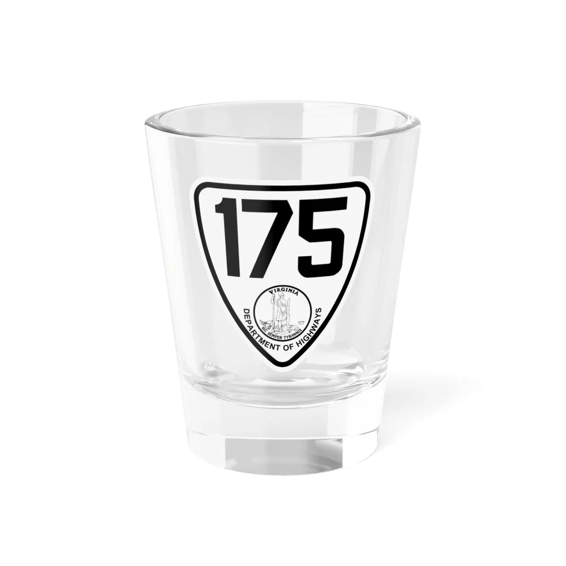 Virginia 175 1924 (Virginia) (Road Sign) Shot Glass 1.5oz 1.5oz - Go Mug Yourself