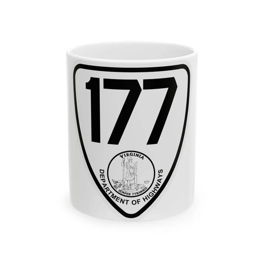 Virginia 177 1924 (Virginia) (Road Sign) White Coffee Mug 11oz - Go Mug Yourself