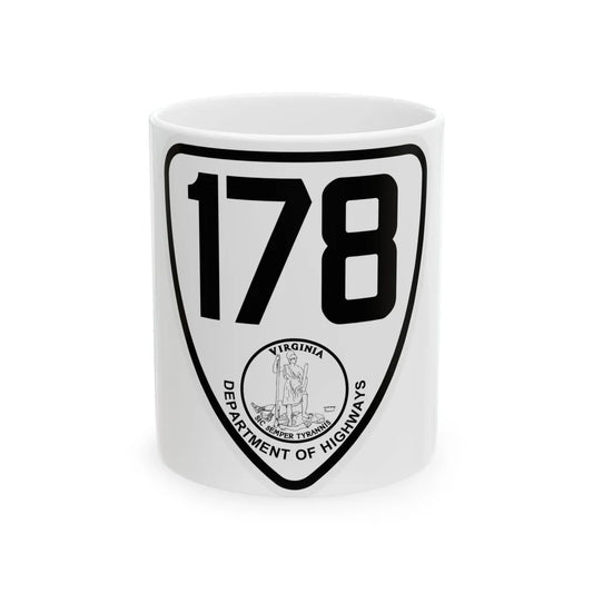 Virginia 178 1924 (Virginia) (Road Sign) White Coffee Mug 11oz - Go Mug Yourself