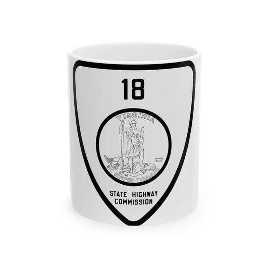 Virginia 18 1918 (Virginia) (Road Sign) White Coffee Mug 11oz - Go Mug Yourself