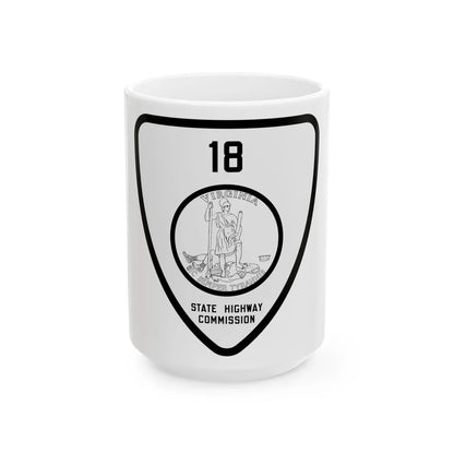 Virginia 18 1918 (Virginia) (Road Sign) White Coffee Mug 15oz - Go Mug Yourself