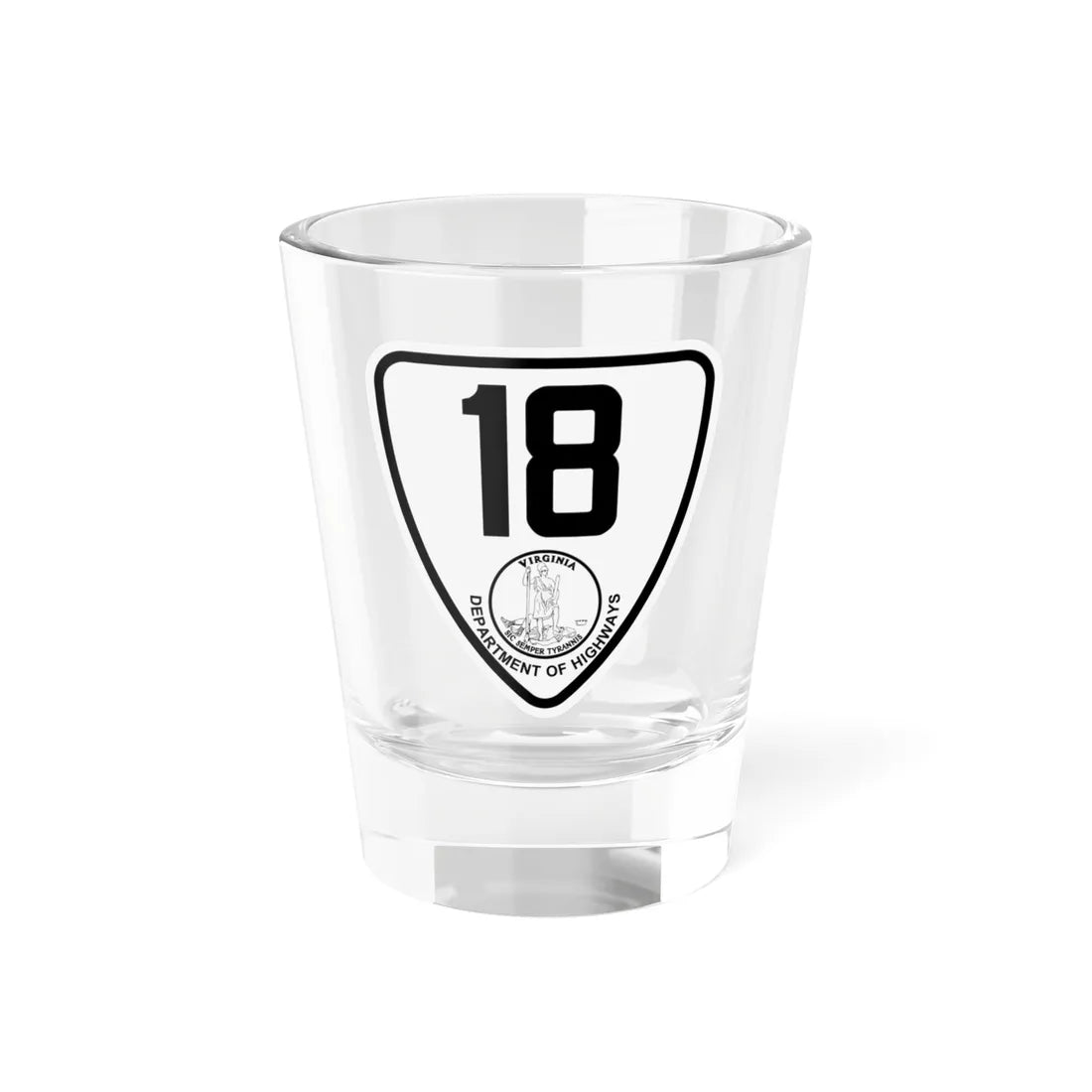 Virginia 18 1924 (Virginia) (Road Sign) Shot Glass 1.5oz 1.5oz - Go Mug Yourself