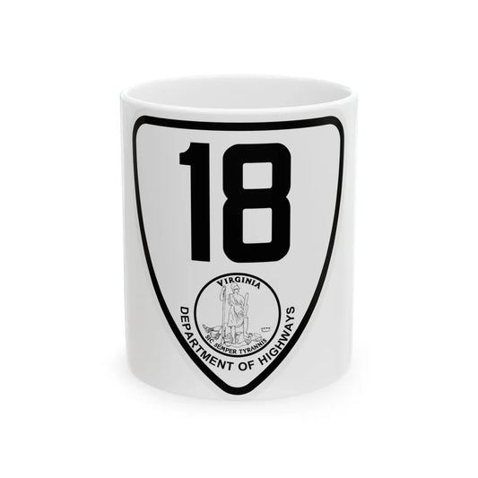 Virginia 18 1924 (Virginia) (Road Sign) White Coffee Mug 11oz - Go Mug Yourself