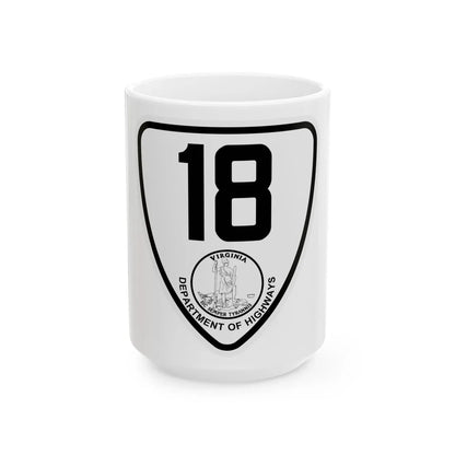 Virginia 18 1924 (Virginia) (Road Sign) White Coffee Mug 15oz - Go Mug Yourself