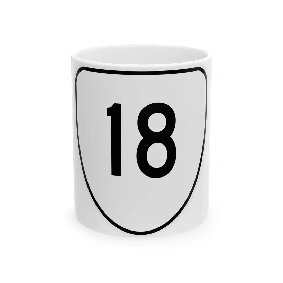 Virginia 18 1956 (Virginia) (Road Sign) White Coffee Mug 11oz - Go Mug Yourself