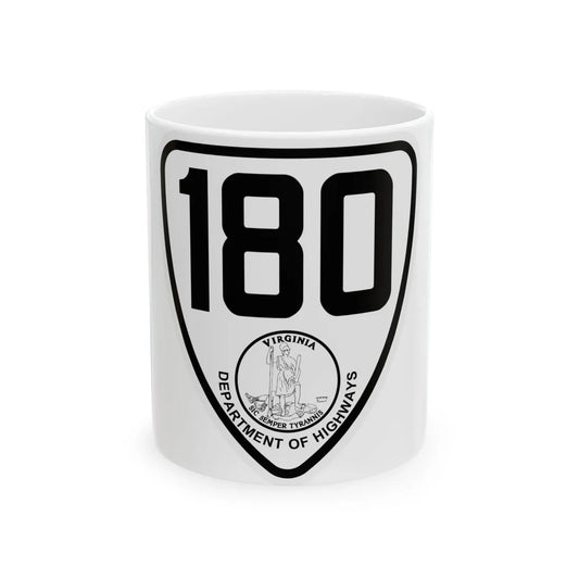 Virginia 180 1924 (Virginia) (Road Sign) White Coffee Mug 11oz - Go Mug Yourself