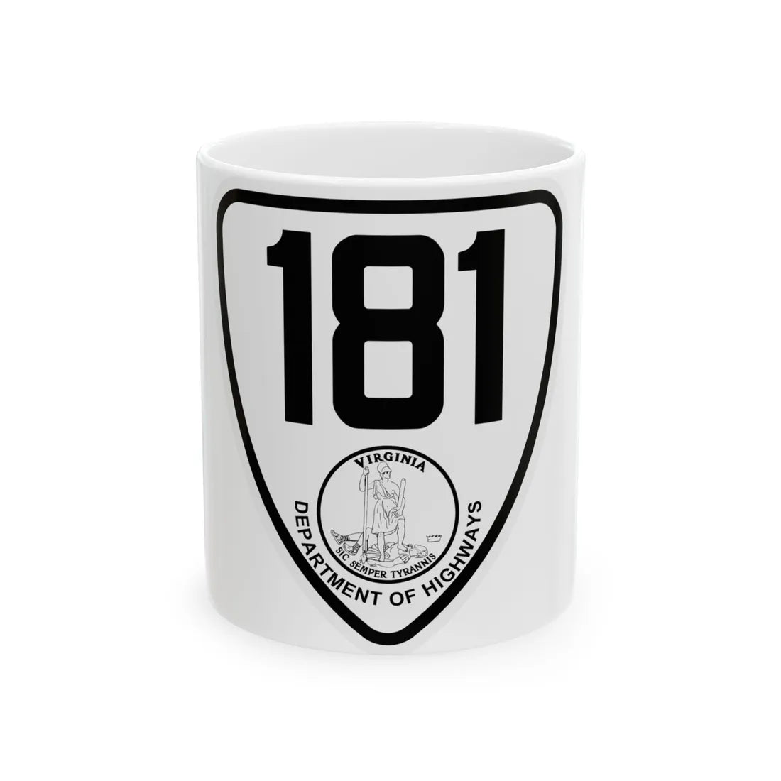 Virginia 181 1924 (Virginia) (Road Sign) White Coffee Mug 11oz - Go Mug Yourself