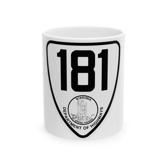 Virginia 181 1924 (Virginia) (Road Sign) White Coffee Mug 11oz - Go Mug Yourself