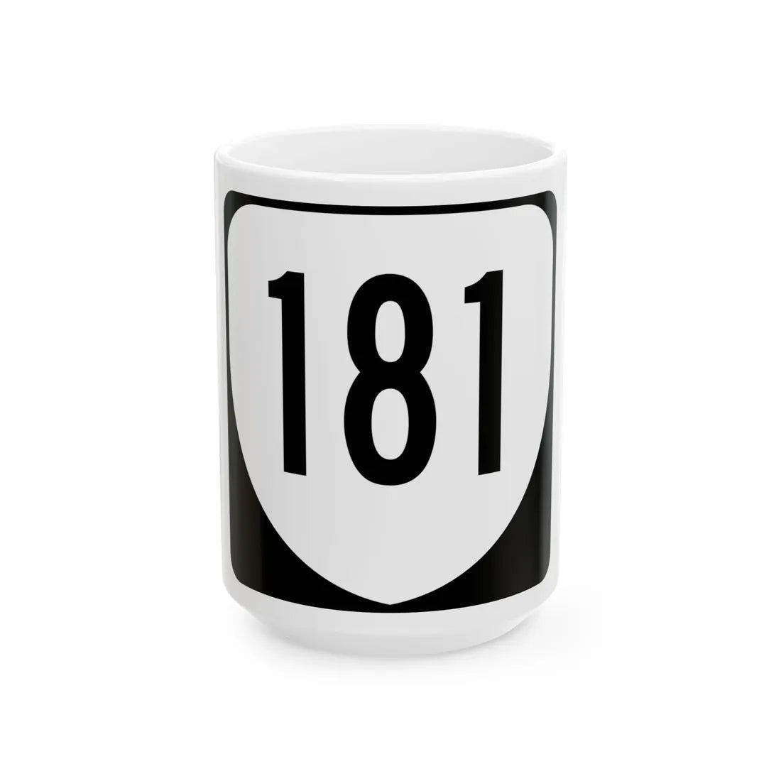 Virginia 181 1980 (Virginia) (Road Sign) White Coffee Mug 15oz - Go Mug Yourself