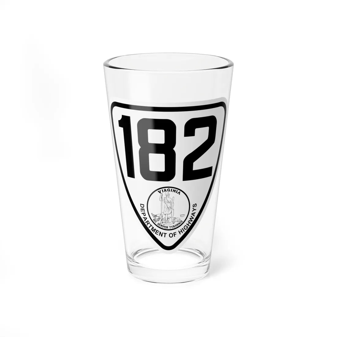 Virginia 182 1924 (Virginia) (Road Sign) Pint Glss 16oz 16oz - Go Mug Yourself