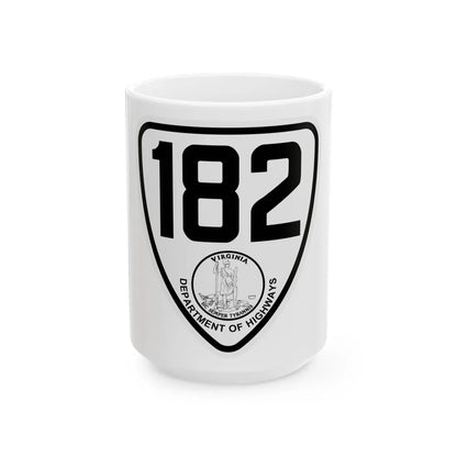 Virginia 182 1924 (Virginia) (Road Sign) White Coffee Mug 15oz - Go Mug Yourself