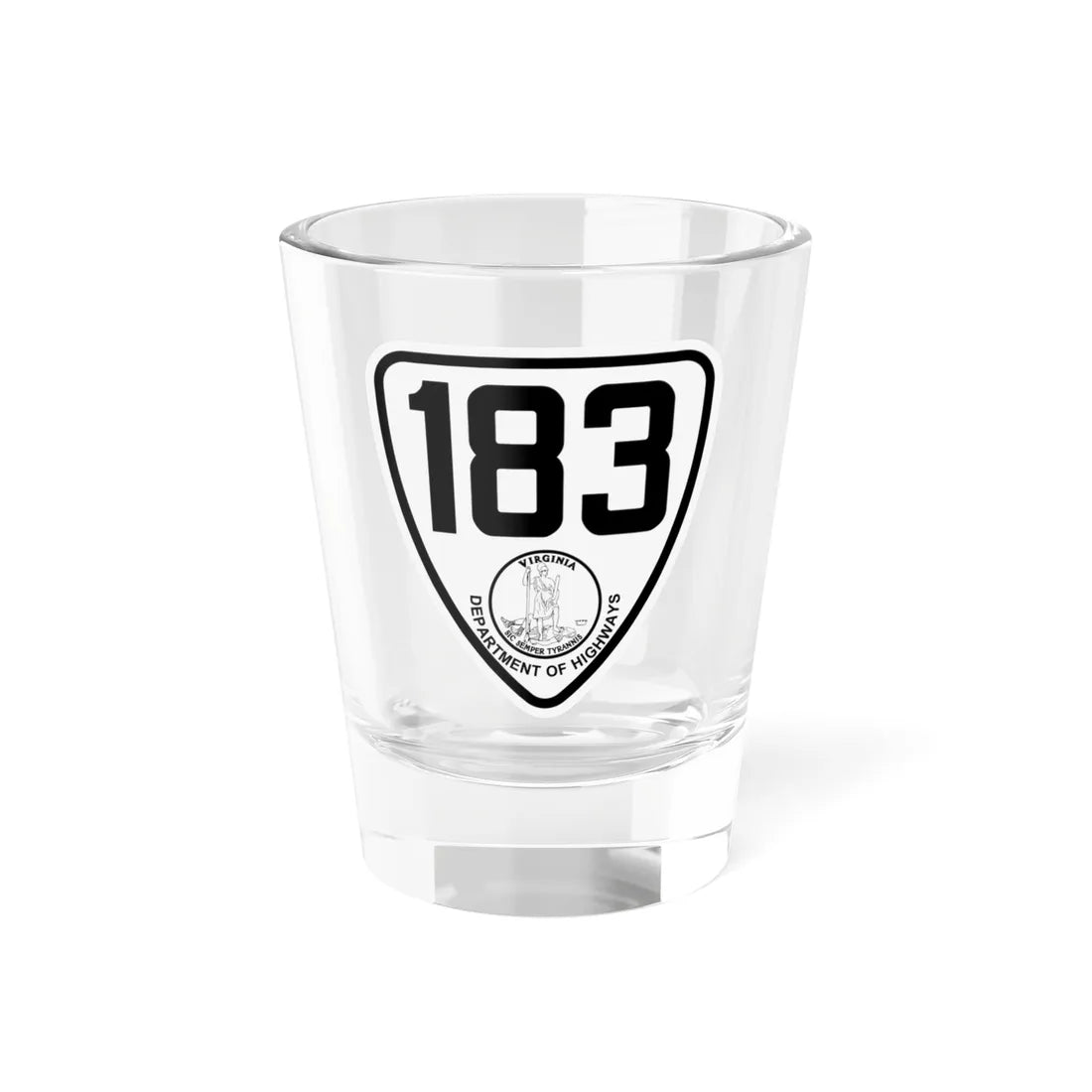 Virginia 183 1924 (Virginia) (Road Sign) Shot Glass 1.5oz 1.5oz - Go Mug Yourself